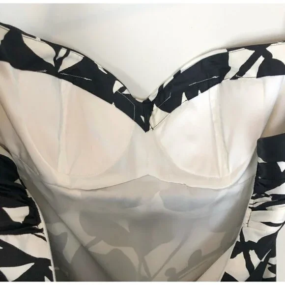 White House Black Market Sz 2 Long 100% Silk Black Halter Strapless Maxi Dress